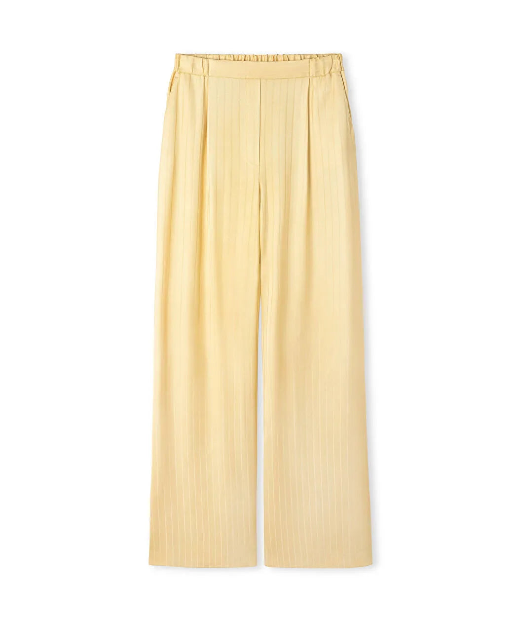 Sarı Çizgi Jakarlı Wide Leg Pantolon Is1260003097984 | Ipekyol