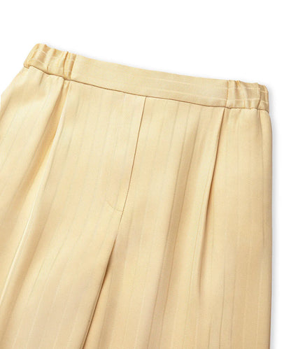 Sarı Çizgi Jakarlı Wide Leg Pantolon Is1260003097984 | Ipekyol