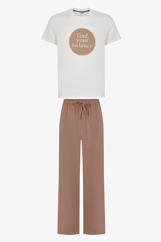 Erkek Renkli Sunset Calm Pijama Takımı