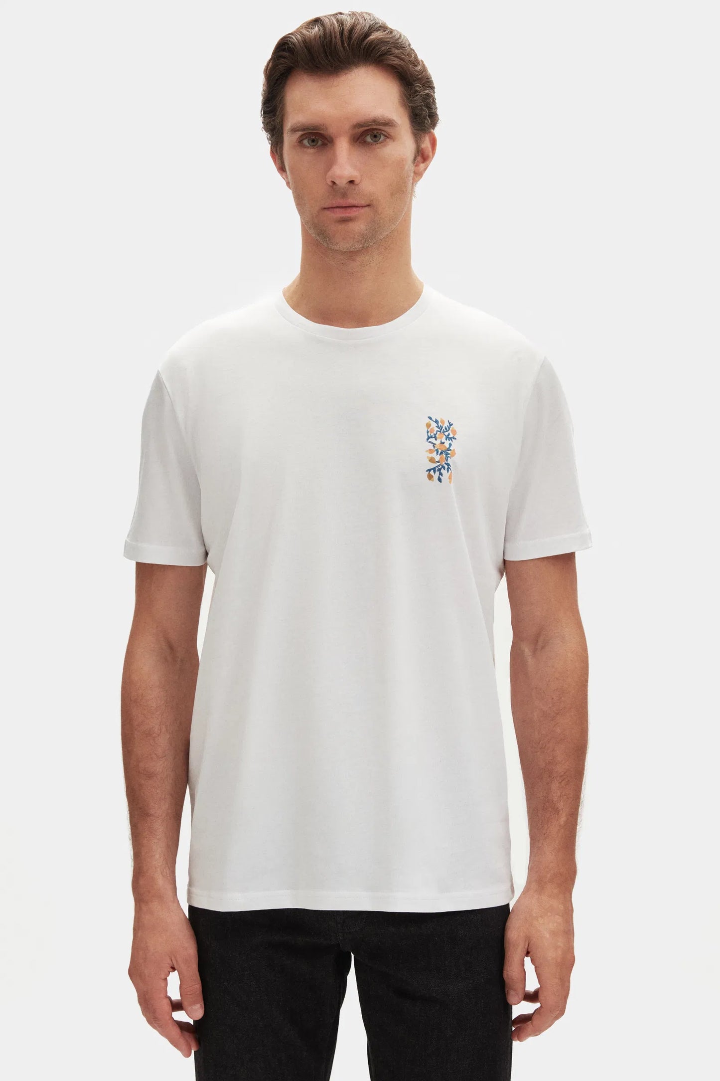 Damat Regular Fit Ekru %100 Pamuk Merserize T-shirt