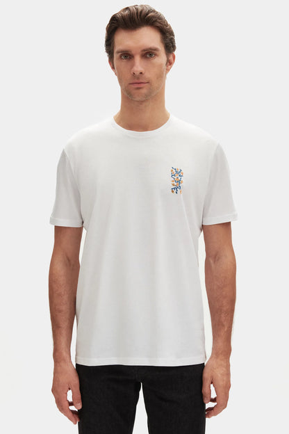Damat Regular Fit Ekru %100 Pamuk Merserize T-shirt