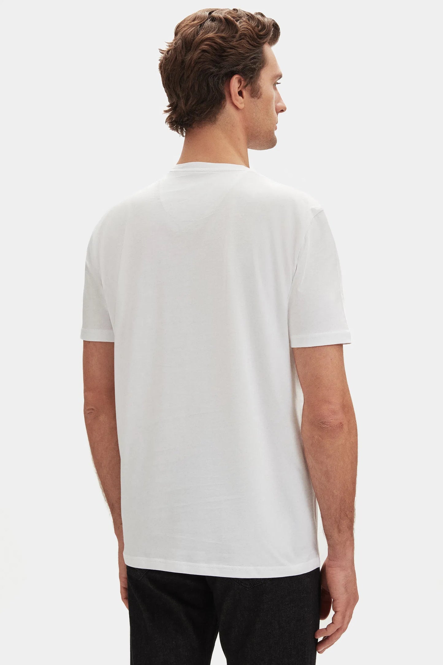 Damat Regular Fit Ekru %100 Pamuk Merserize T-shirt