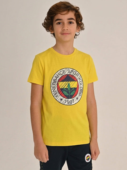 Fenerbahçe Sarı Tribün Tram Logolu Çocuk Tshirt