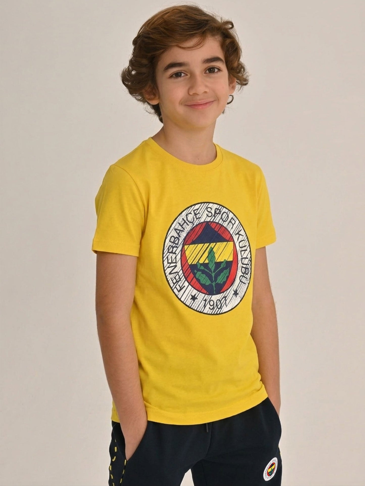 Fenerbahçe Sarı Tribün Tram Logolu Çocuk Tshirt