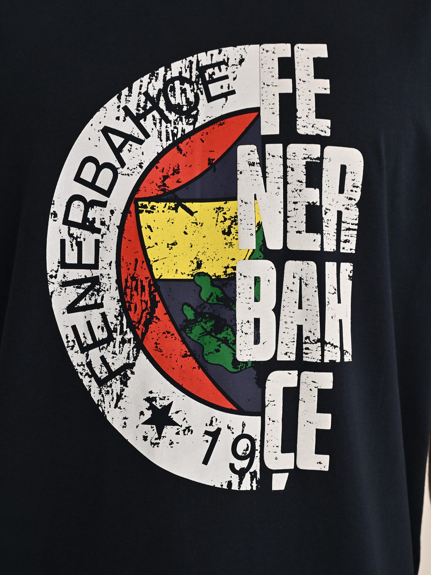 Fenerbahçe Lacivert Tribün Logolu Erkek Oversize Tshirt