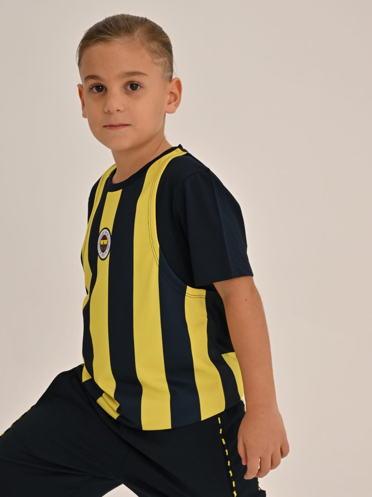 Fenerbahçe Sarı Lacivert Tribün Çubuklu Çocuk Tshirt