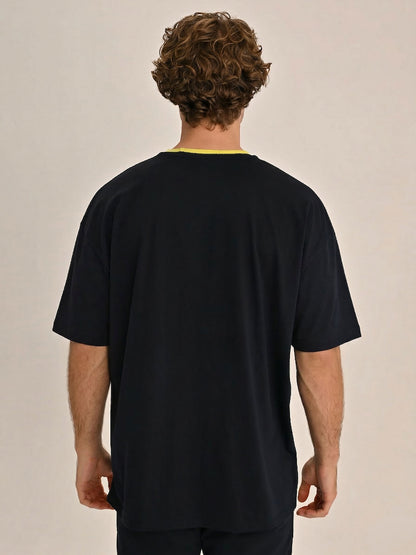 Fenerbahçe Lacivert Kolej 1907 Erkek Oversize Tshirt