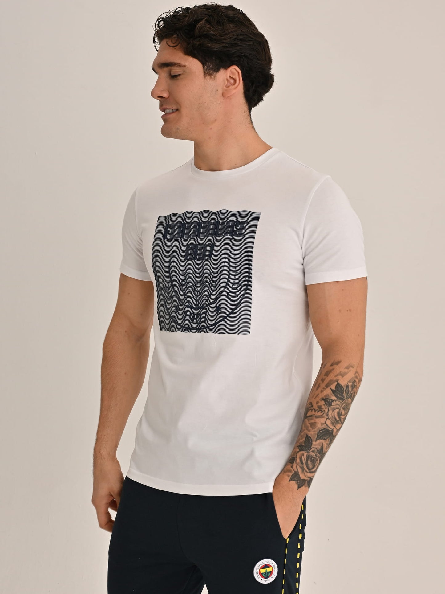 Fenerbahçe Beyaz Tribün 1907 Erkek Tshirt