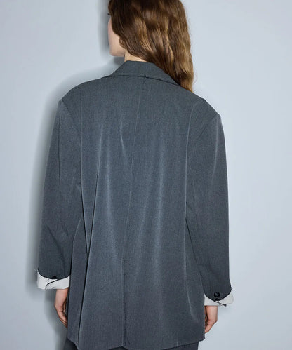 Gri Vatkalı Raw Edge Blazer Is1260106038005 | Ipekyol