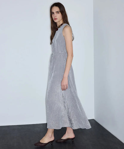 Gri Kırışık Efektli Midi Elbise Is1260002390005 | Ipekyol