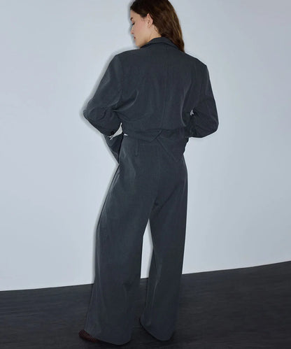 Gri Raw Edge Wide Leg Pantolon Is1260003274005 | Ipekyol