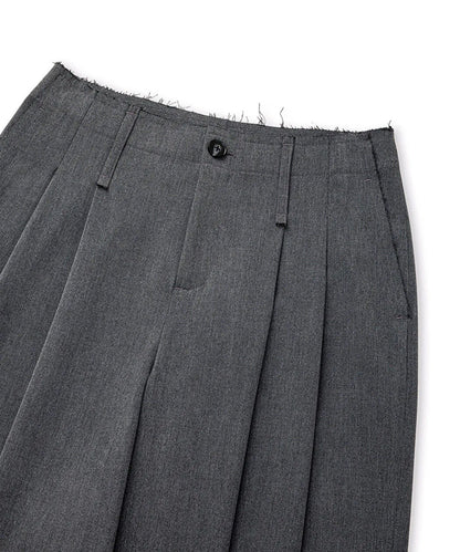Gri Raw Edge Wide Leg Pantolon Is1260003274005 | Ipekyol