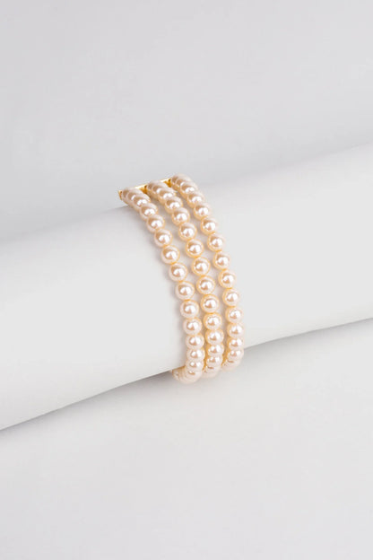 Charlotte 18 Ayar Sarı Altın Kaplama 20 Cm Gümüş Inci Bileklik 1168556244