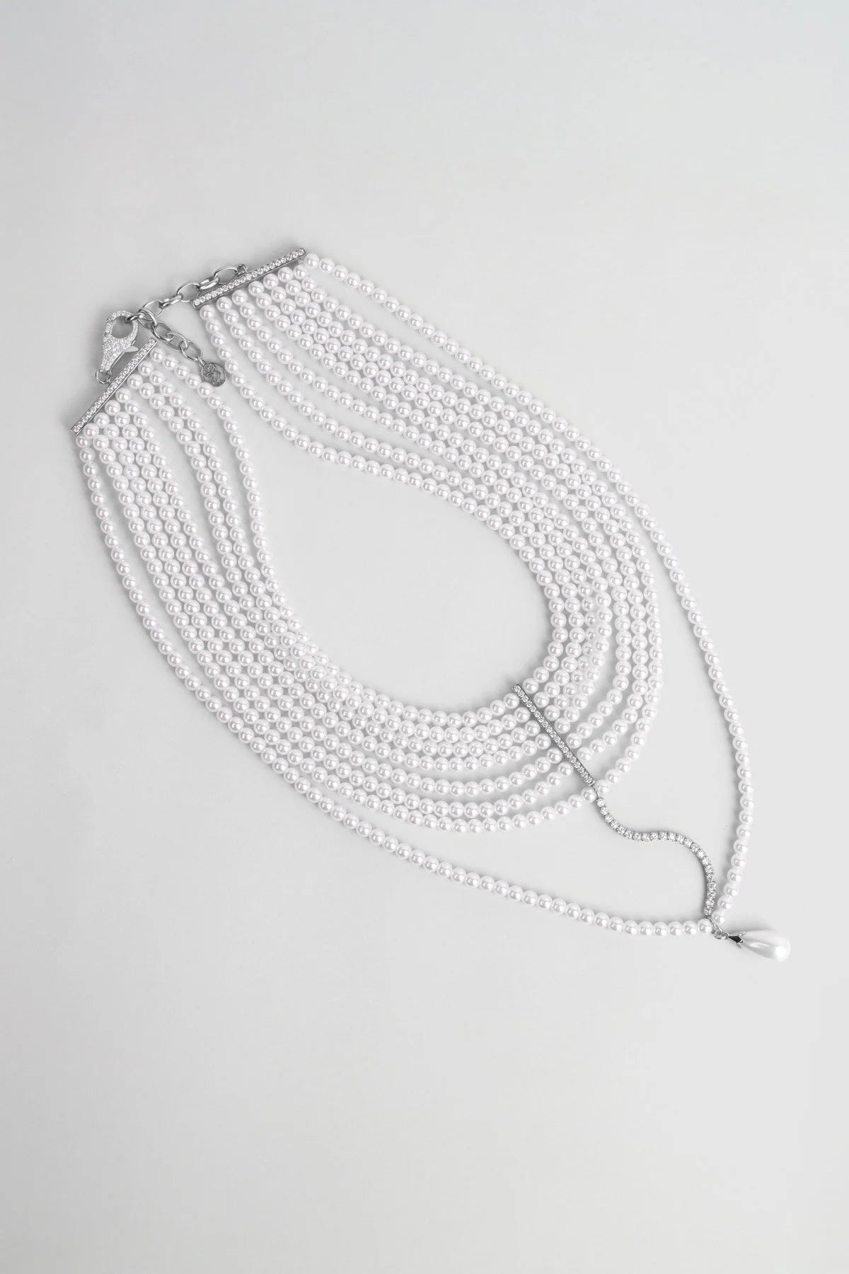 Emma 18 Ayar Beyaz Altın Kaplama 41 Cm Gümüş Choker Kolye 1180466299