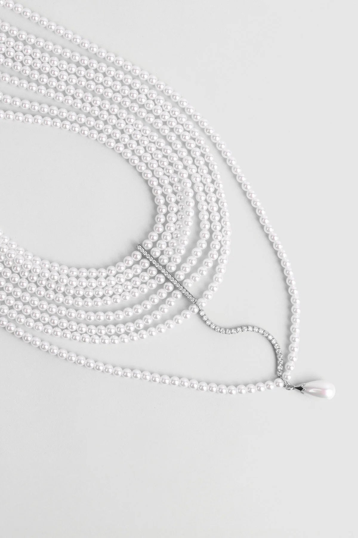 Emma 18 Ayar Beyaz Altın Kaplama 41 Cm Gümüş Choker Kolye 1180466299