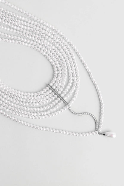 Emma 18 Ayar Beyaz Altın Kaplama 41 Cm Gümüş Choker Kolye 1180466299