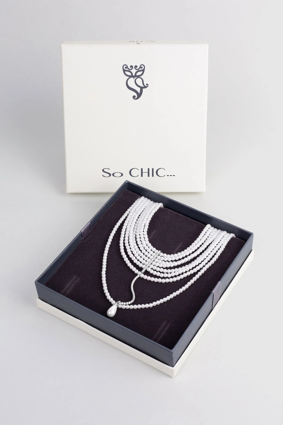 Emma 18 Ayar Beyaz Altın Kaplama 41 Cm Gümüş Choker Kolye 1180466299