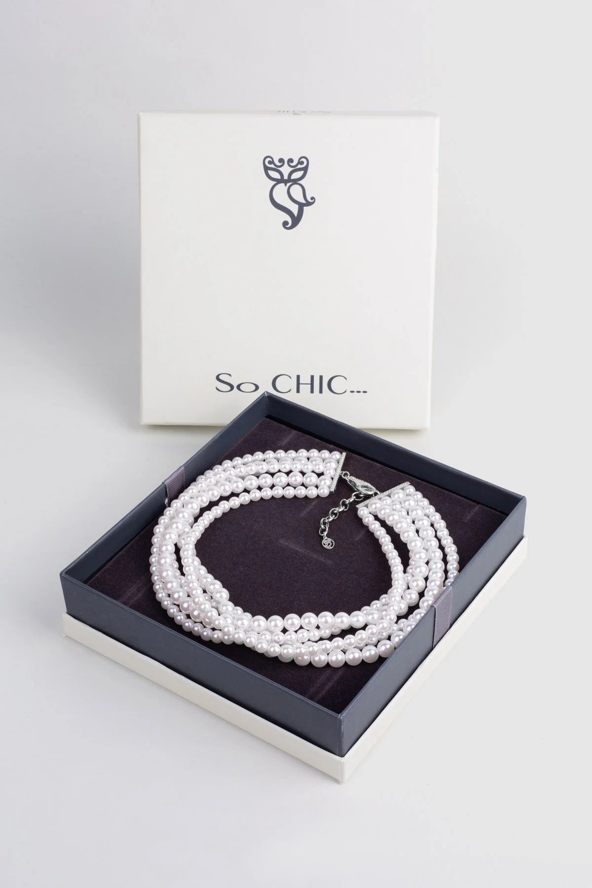 Barbara 18 Ayar Beyaz Altın Kaplama 42 Cm Gümüş Choker Kolye 1180456299