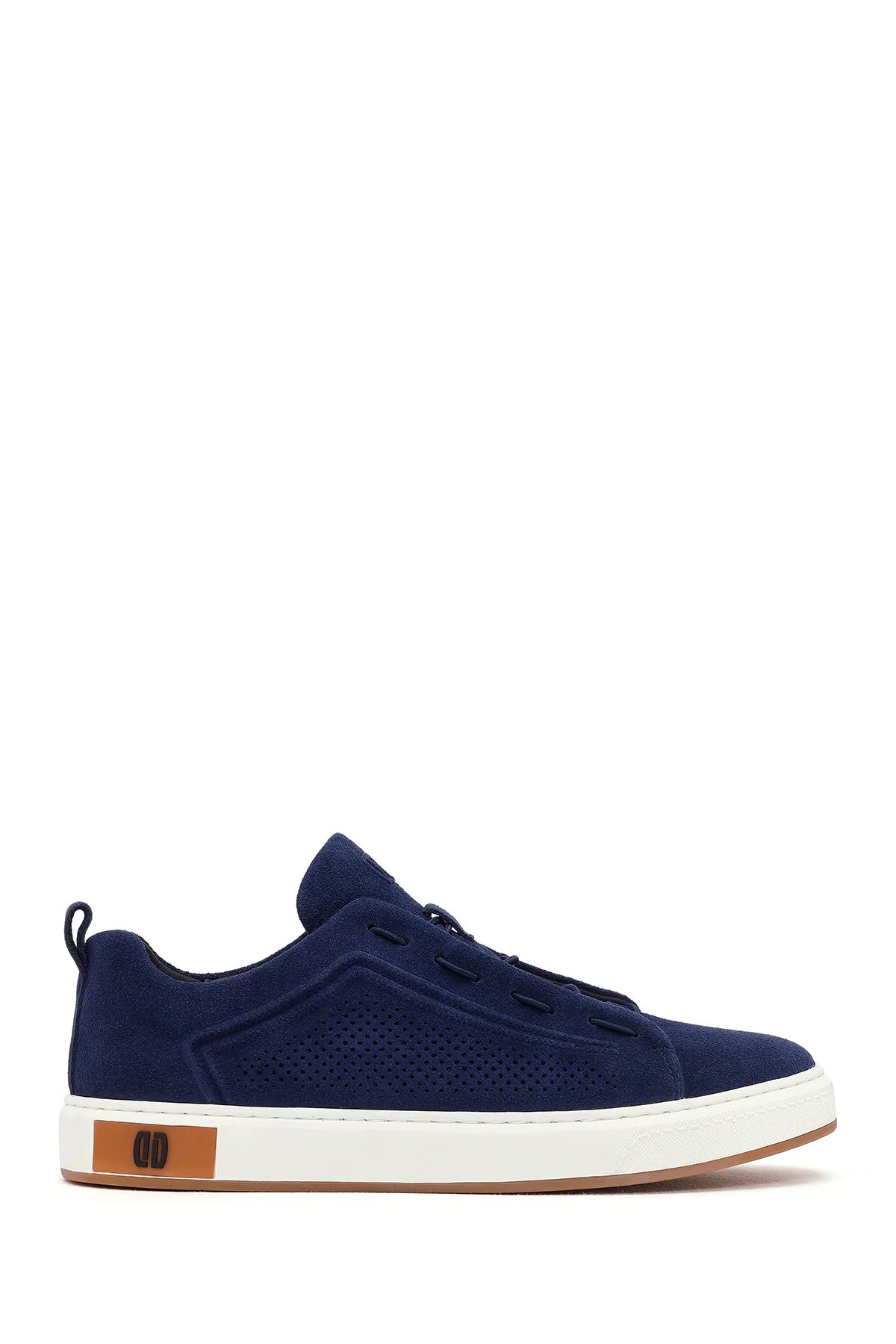 Erkek Mavi Bağcıklı Süet Deri Sneaker