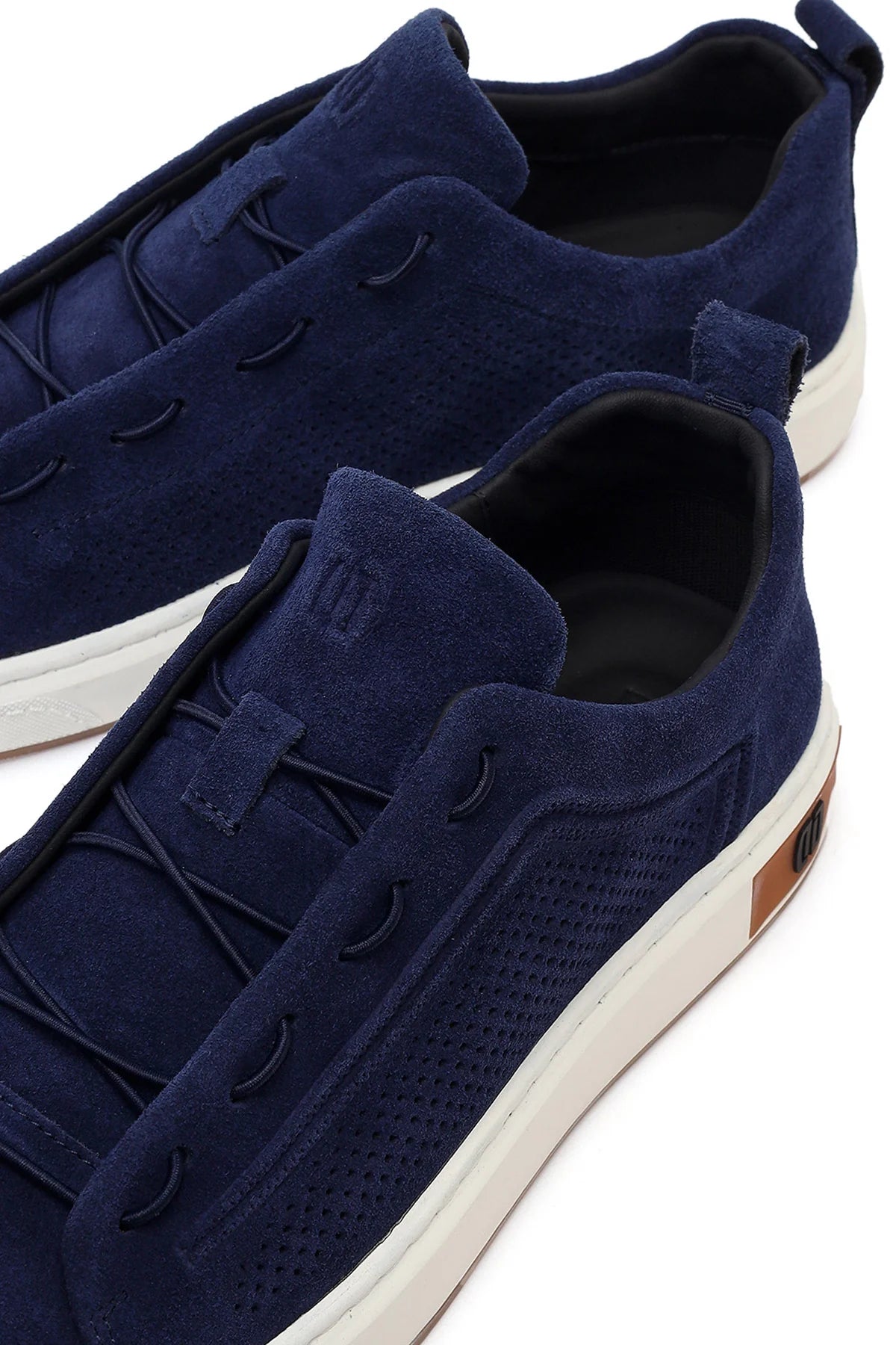 Erkek Mavi Bağcıklı Süet Deri Sneaker
