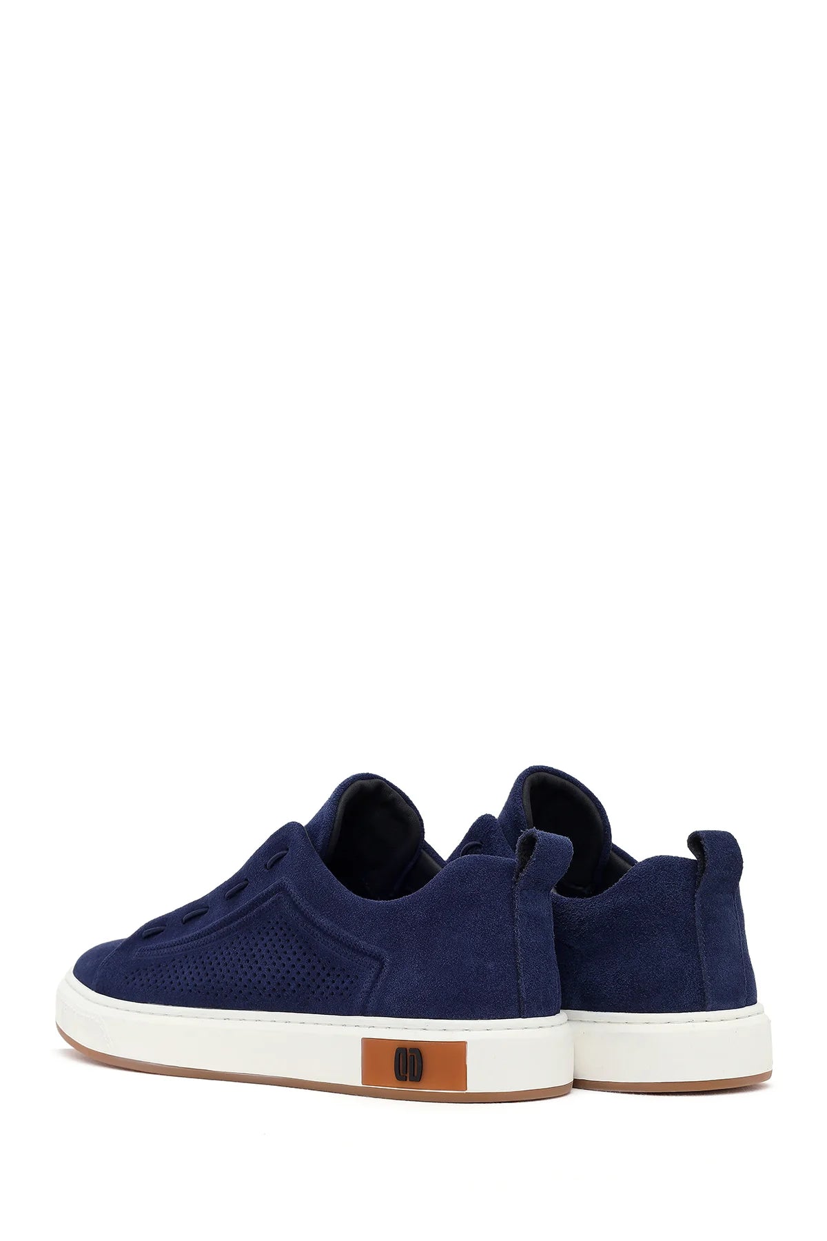 Erkek Mavi Bağcıklı Süet Deri Sneaker