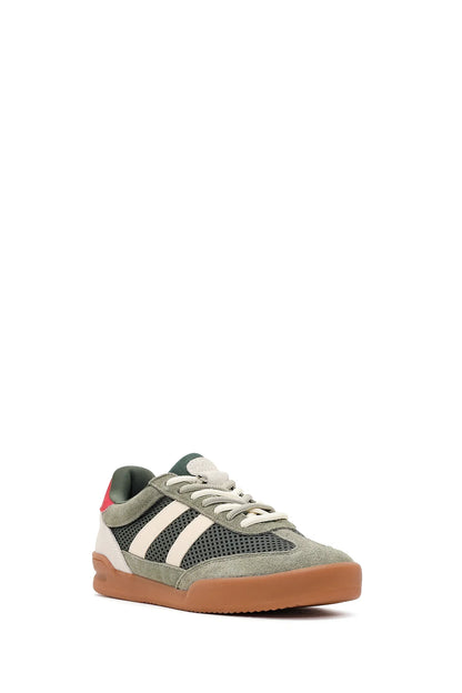 Kadın Yeşil Bağcıklı Deri Sneaker