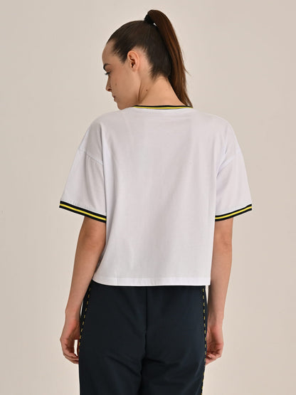 Fenerbahçe Beyaz Tribün Mazinde Bir Tarih Yatar Kadın Oversize Crop Tshirt