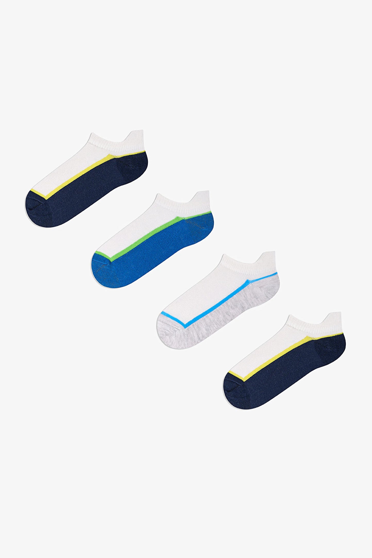 Erkek Çocuk Color Block Sprint 4 'lü Patik Çorap