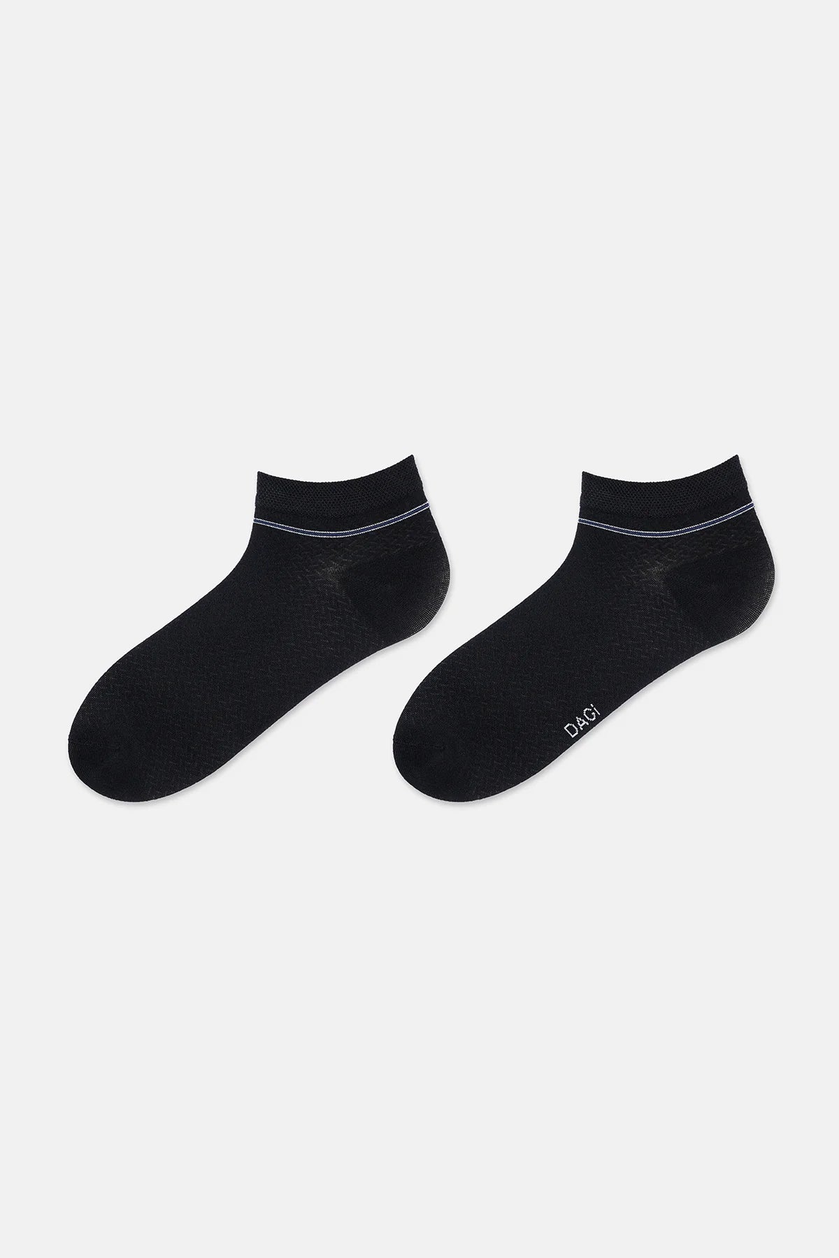 Gri Melanj-siyah Erkek 2'li Micro Modal Klasik Patik Çorap