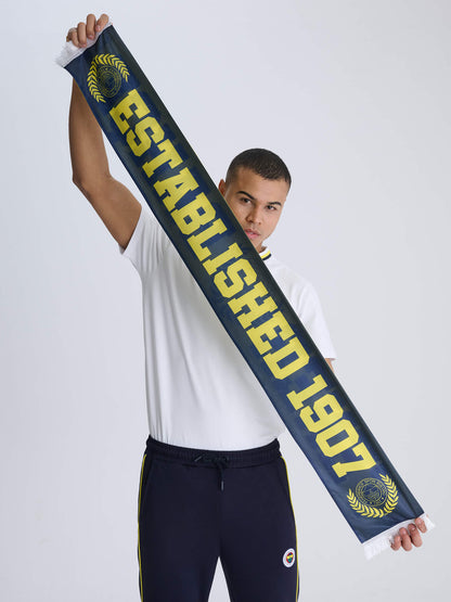 Fenerbahçe Sarı Lacivert Established 1907 Unisex Şal