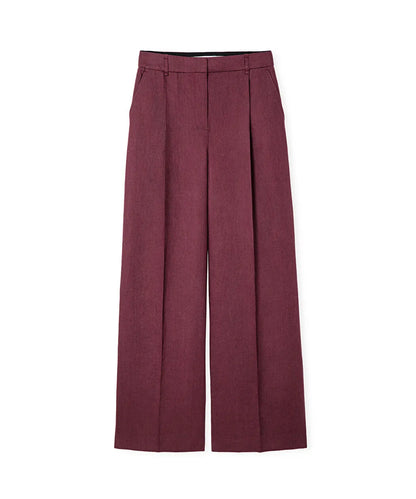 Mor Kemerli Wide Leg Keten Pantolon Is1260003215008 | Ipekyol