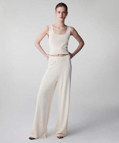 Ekru Wide Leg Triko Pantolon Is1260003159018 | Ipekyol