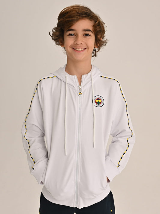 Fenerbahçe Beyaz Tribün Basic Çocuk Sweatshirt