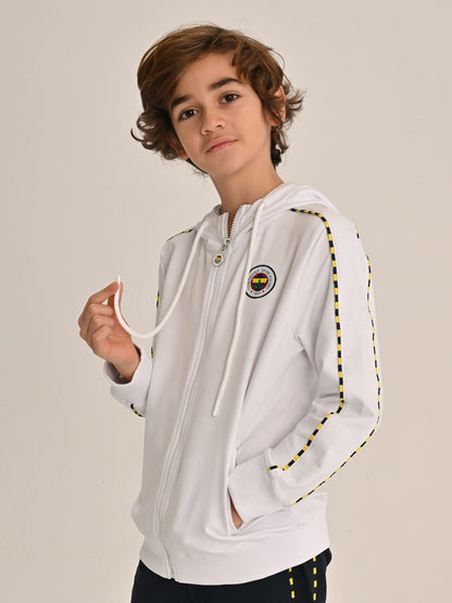 Fenerbahçe Beyaz Tribün Basic Çocuk Sweatshirt