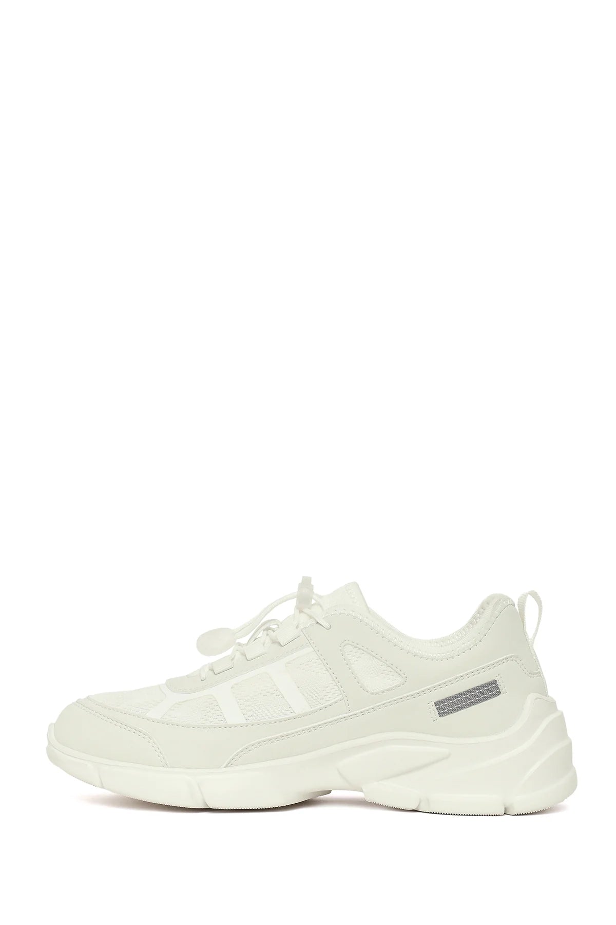 Kadın Beyaz Bağcıklı Kalın Tabanlı Sneaker