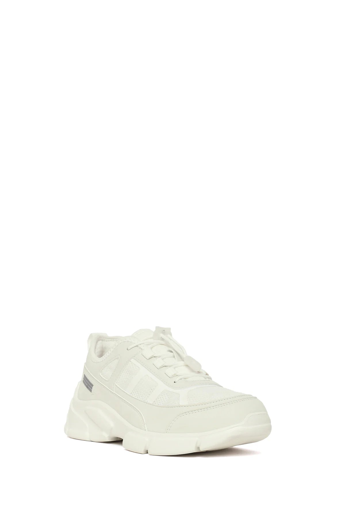 Kadın Beyaz Bağcıklı Kalın Tabanlı Sneaker
