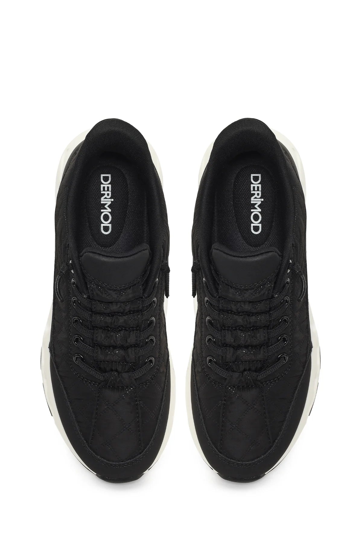 Kadın Siyah Bağcıklı Kalın Tabanlı Sneaker