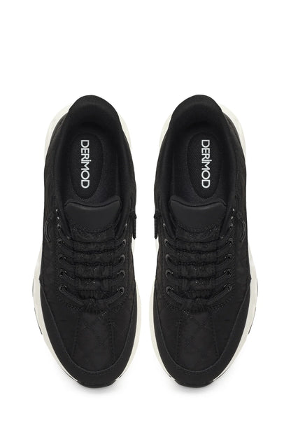 Kadın Siyah Bağcıklı Kalın Tabanlı Sneaker