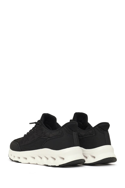 Kadın Siyah Bağcıklı Kalın Tabanlı Sneaker