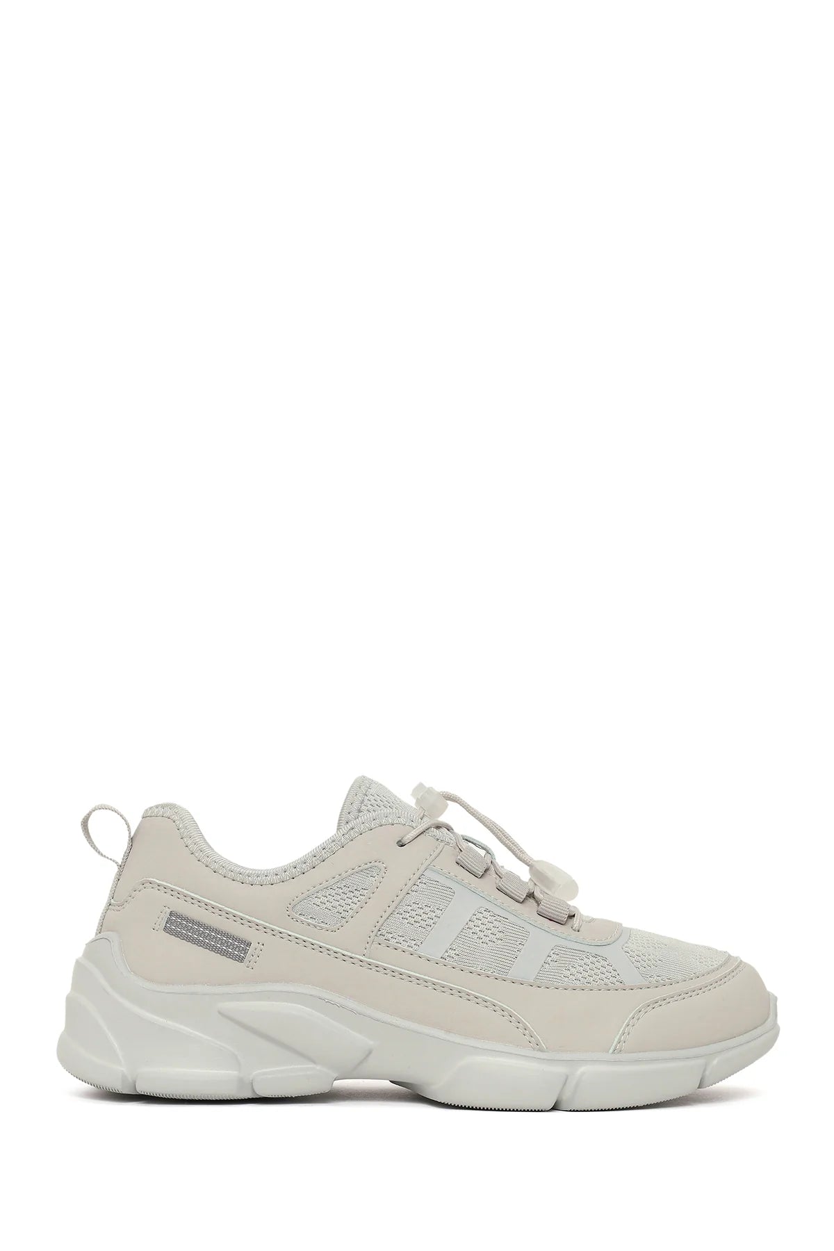 Kadın Gri Bağcıklı Kalın Tabanlı Sneaker