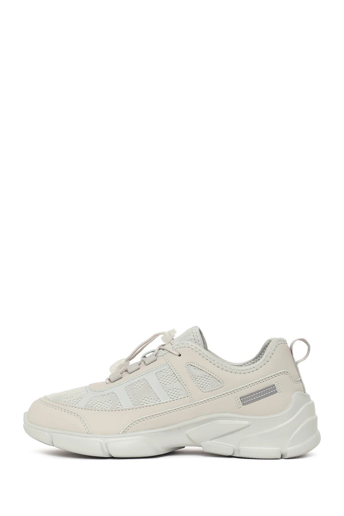 Kadın Gri Bağcıklı Kalın Tabanlı Sneaker