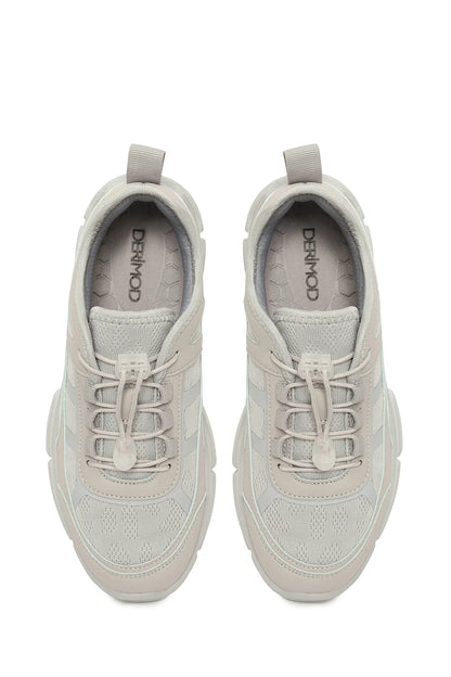 Kadın Gri Bağcıklı Kalın Tabanlı Sneaker