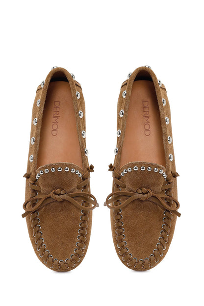 Kadın Taba Süet Deri Loafer