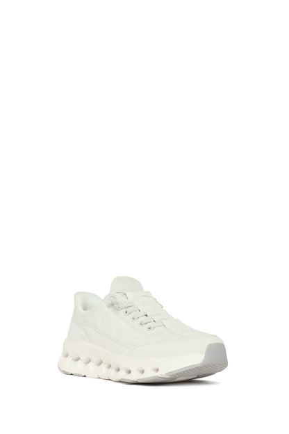 Kadın Beyaz Bağcıklı Kalın Tabanlı Sneaker