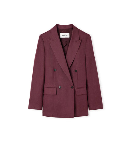 Mor Kruvaze Keten Blazer Is1260106028008 | Ipekyol