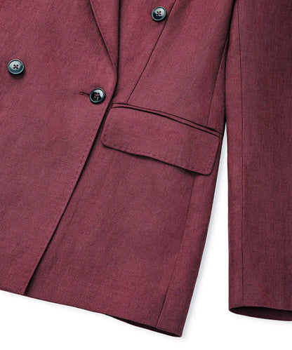Mor Kruvaze Keten Blazer Is1260106028008 | Ipekyol