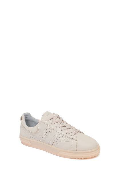 Kadın Krem Bağcıklı Kalın Tabanlı Deri Sneaker