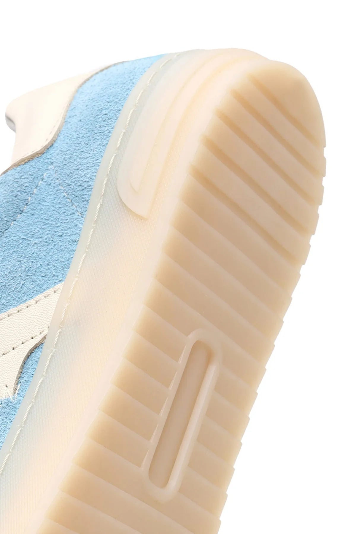 Kadın Mavi Bağcıklı Süet Deri Sneaker