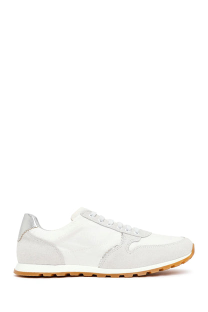 Kadın Beyaz Bağcıklı Deri Sneaker