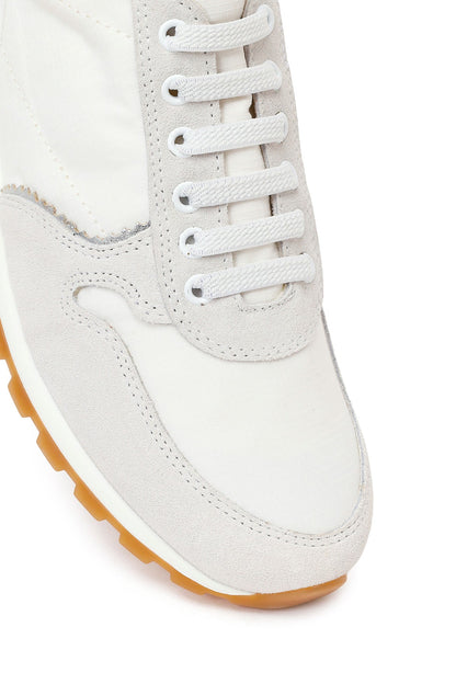 Kadın Beyaz Bağcıklı Deri Sneaker